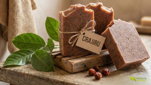 Sabonetes artesanais de crajiru mantêm as propriedades medicinais da planta graças ao processo de saponificação a frio. São indicados para peles sensíveis, com tendência a irritações ou em processo de recuperação de lesões cutâneas.