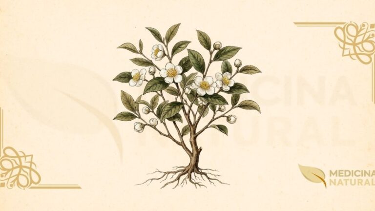 Camellia sinensis (L.) Kuntze (Theaceae). Arbusto ou pequena árvore perene originária do sudeste asiático, com folhas lanceoladas de bordas serrilhadas, flores brancas a levemente rosadas com estames amarelos proeminentes, e frutos capsulares contendo sementes oleaginosas. Cultivada em mais de 30 países em regiões subtropicais e tropicais de altitude, a planta é a fonte de todos os tipos de chá verdadeiro.