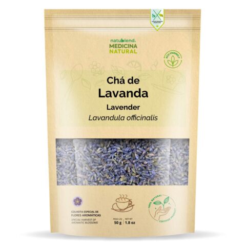 Chá de Lavanda Importado - Alfazema Azul - Flores Selecionadas - 50g