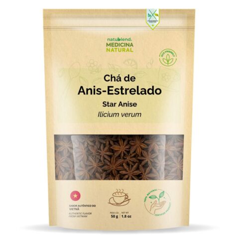 Chá de Anis-Estrelado Importado - Aroma Intenso e Qualidade Superior - 50g