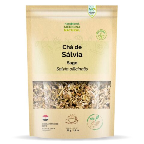 Chá de Sálvia - Importado do Egito - Folhas Aromáticas - 50g