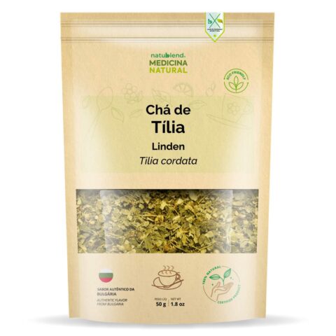 Chá de Tília - Importado da Bulgária - Folhas Aromáticas e Intensas - 50g